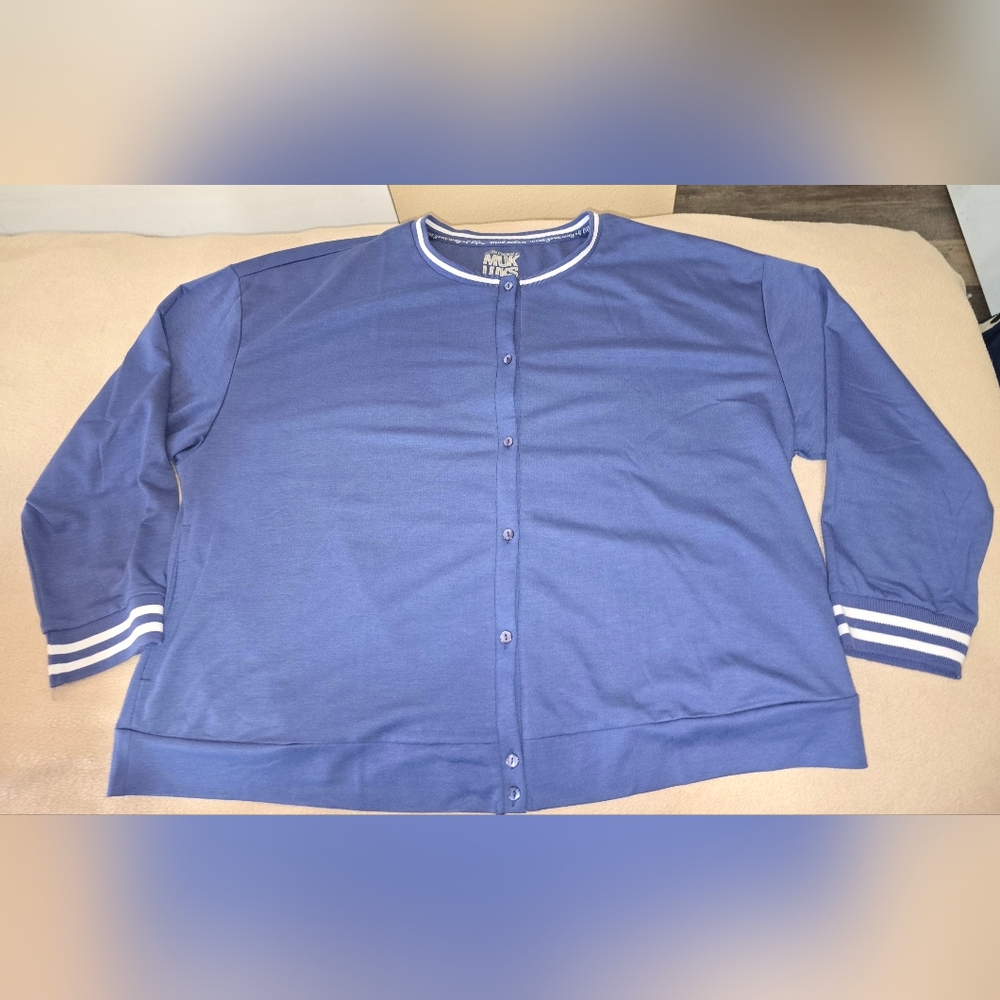 Muk Luks 1x Blue Women's Jog Suit (F) - Picture 5 of 7